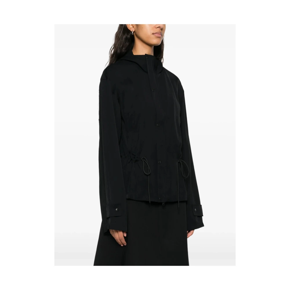 Y-3 Zwarte Hoodie met Rits Black Dames