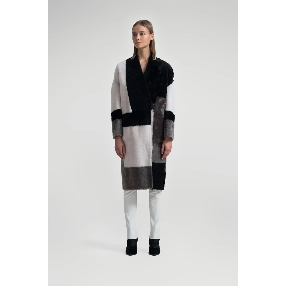 Vespucci by VSP Multicolor Shearling Jas Multicolor Dames