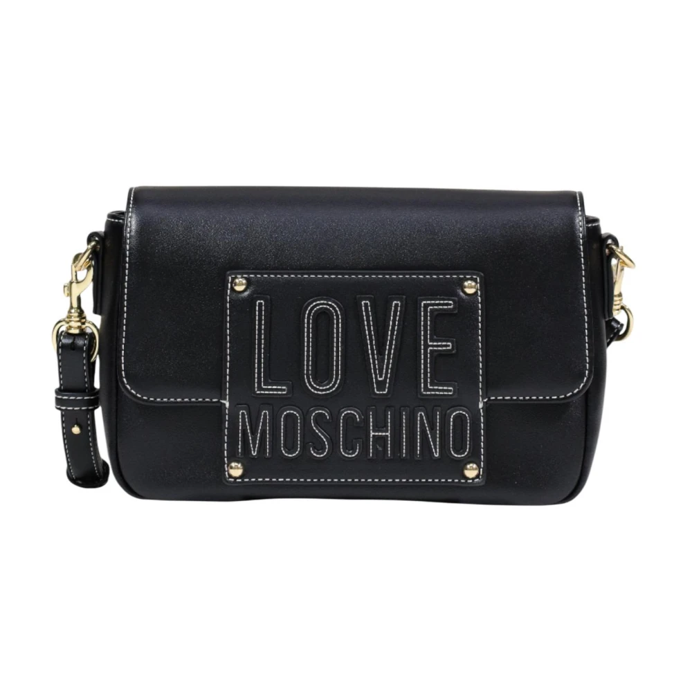 Love Moschino Logo-Lettering Quilted Bag - Female - Cross Body Bags - Black - One Size - Bags