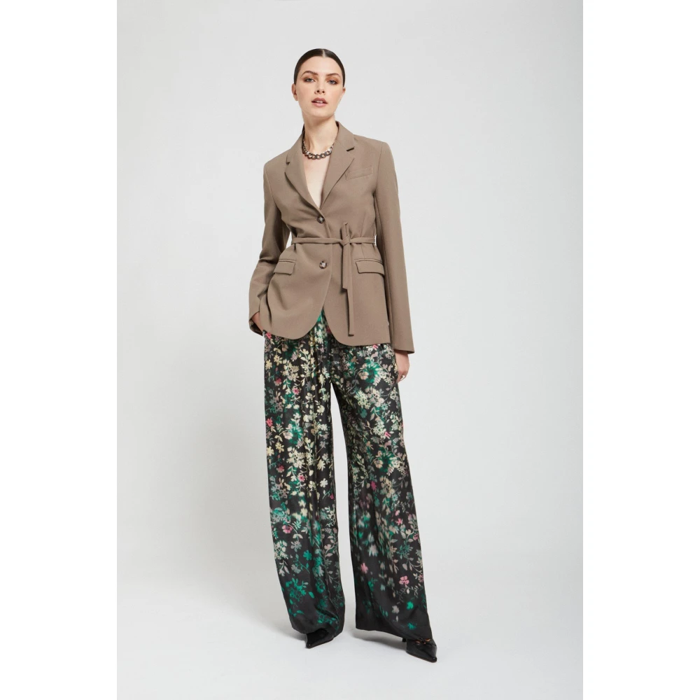 Ottod'Ame Elegante Dames 2-Knoop Blazer Brown Dames
