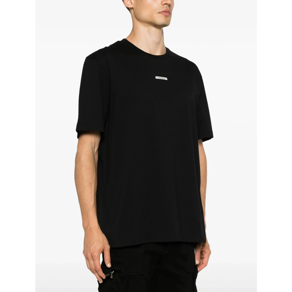 Dsquared2 Zwart Logo T-shirt Korte Mouw Black Heren