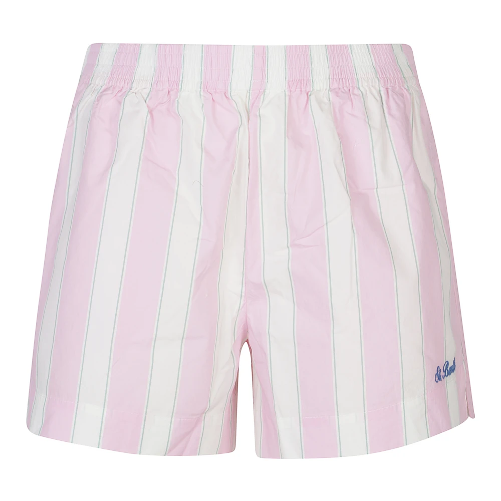 Mc2 Saint Barth Women's Pink Meave Striped Shorts - Short Shorts - Xs - Shorts