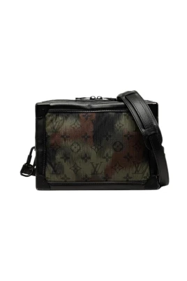 Pre-owned Soft Trunk Monogram Camouflage Nylon Leather Shoulder Bag