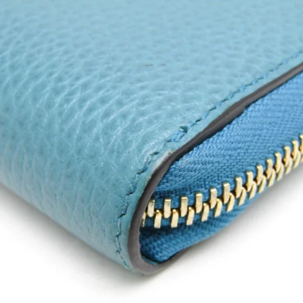 Gucci Vintage Pre-owned Leather wallets Blue Dames