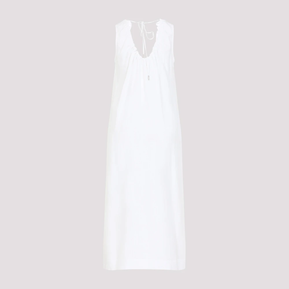 PESERICO Witte Linnen Jurk Elegant Comfortabele Stijl White Dames