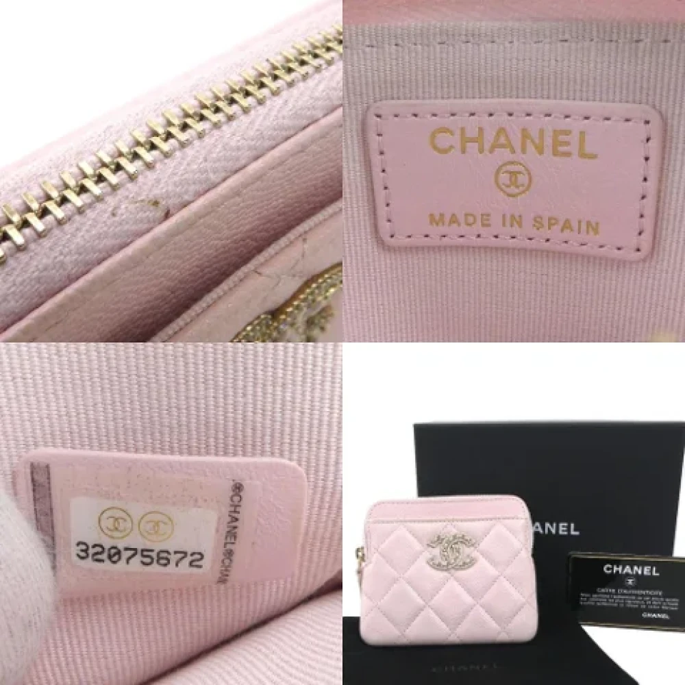 Chanel Vintage Pre-owned Leather wallets Pink Dames