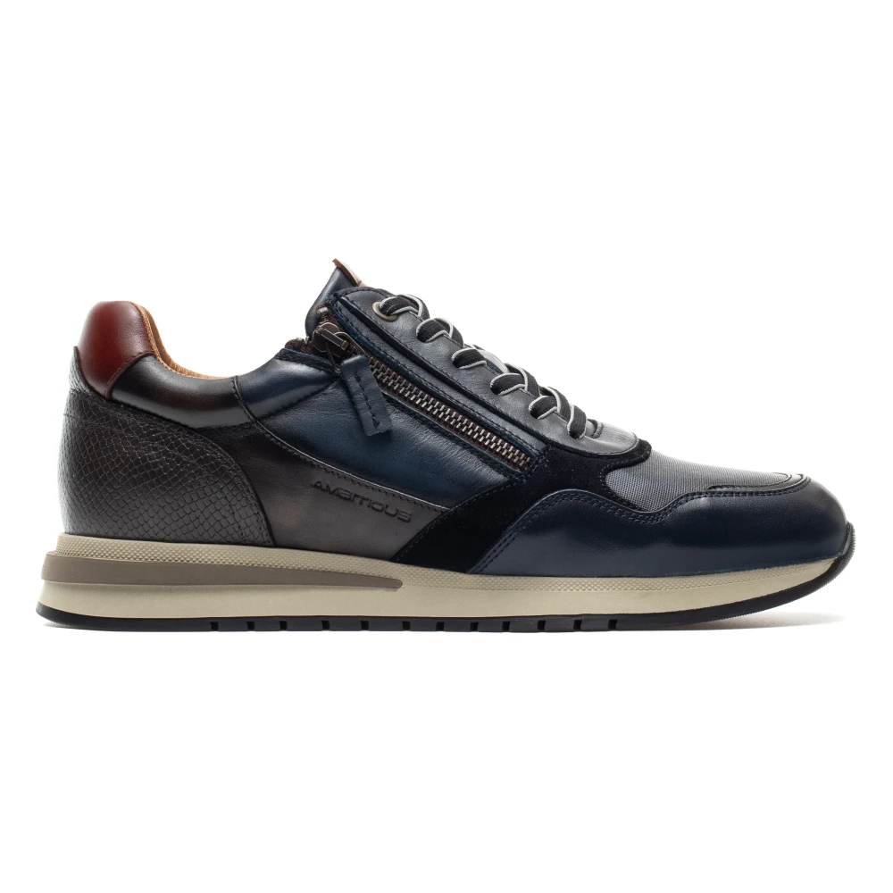 Ambitious Temple Zip Sneaker Heren Schoenen Blauw