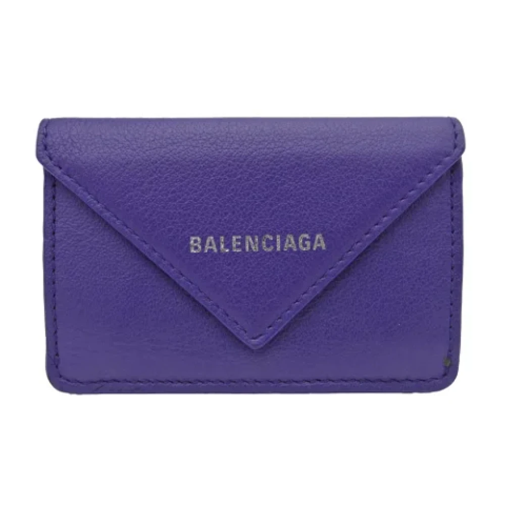 Balenciaga Vintage Pre-owned Leather wallets Purple Dames