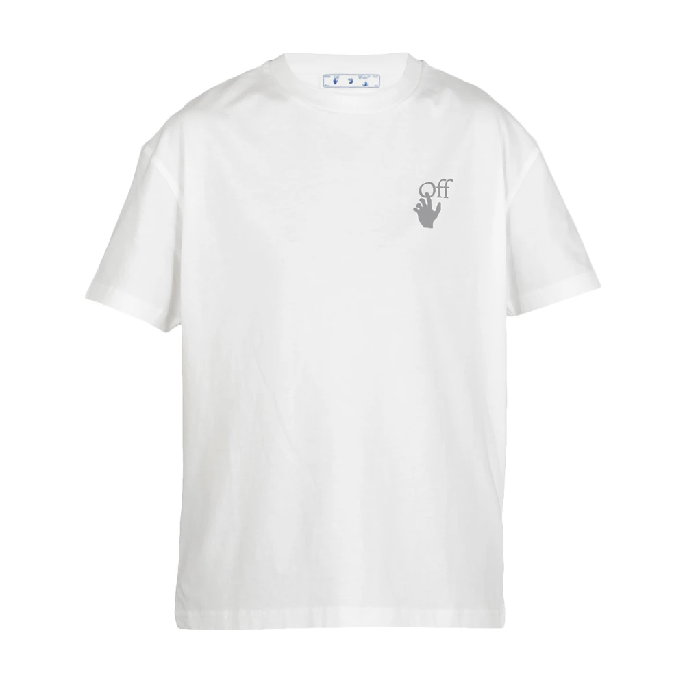 Off White Contrast Logo T-shirt Wit White Dames