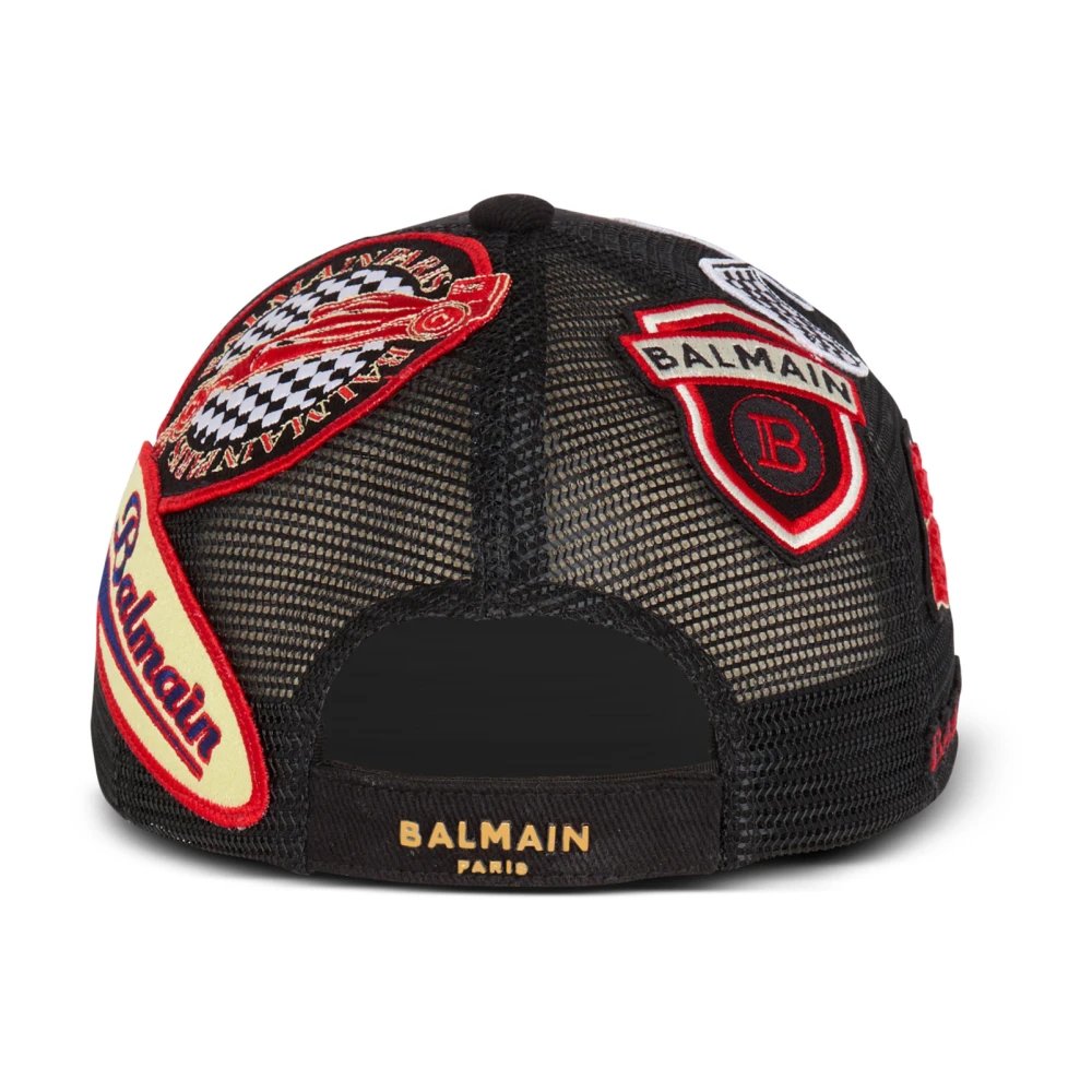 Balmain Racing pet met patches Black Heren