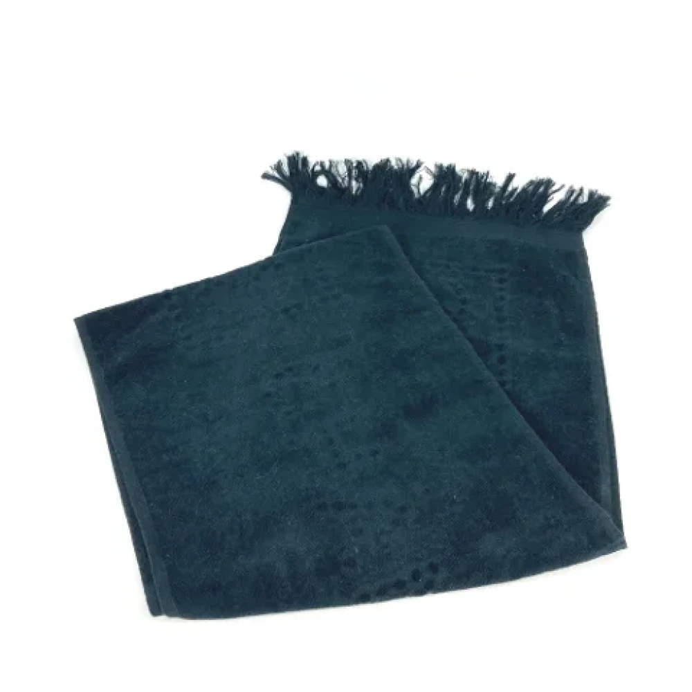 Chanel Vintage Pre-owned Cotton scarves Blue Dames