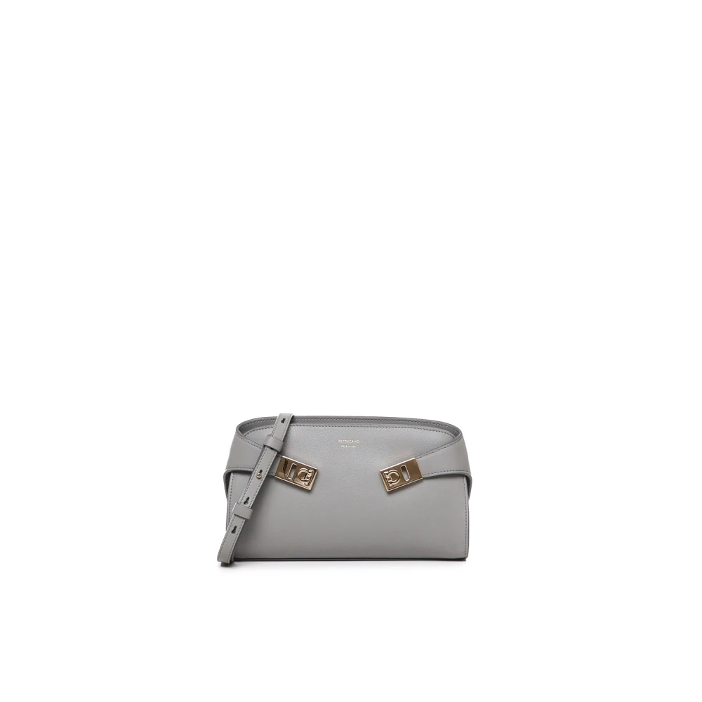 Salvatore Ferragamo Grijze Schoudertas van Kalfsleer Gray Dames