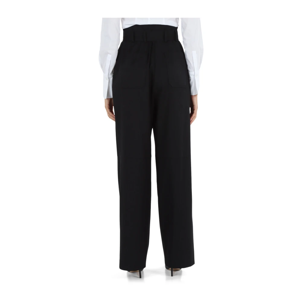 pinko Pacman Wollen Broek Black Dames