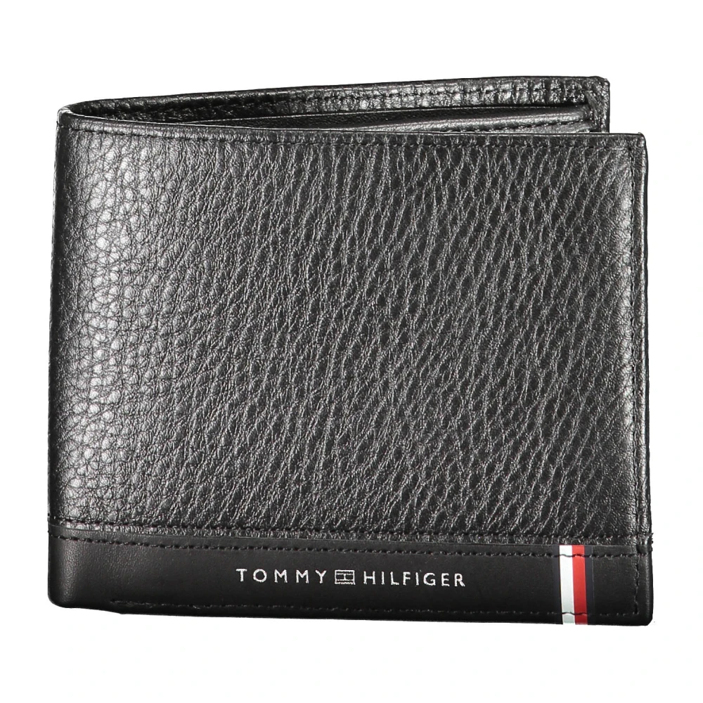 Tommy Hilfiger Black Polyurethane Wallet Svart Herr