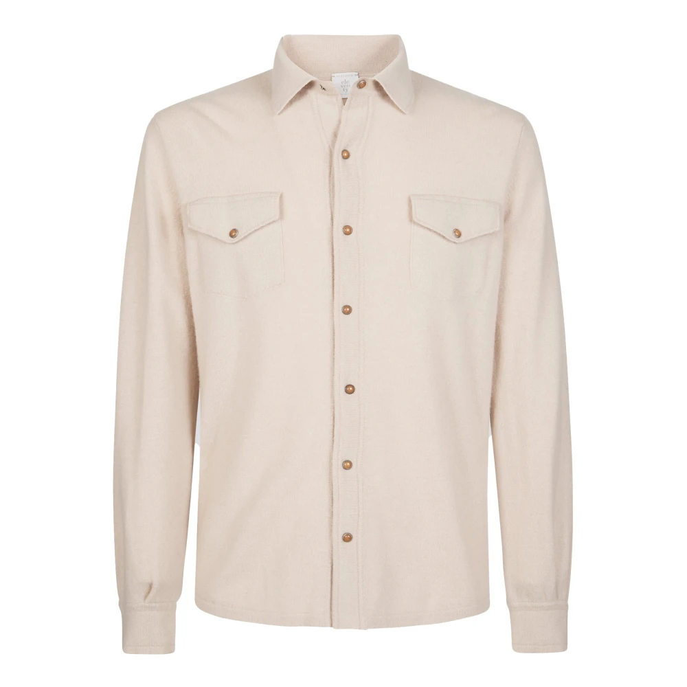 Eleventy Men's Beige Light Jackets, M, Cashmere Texas Over Shirt