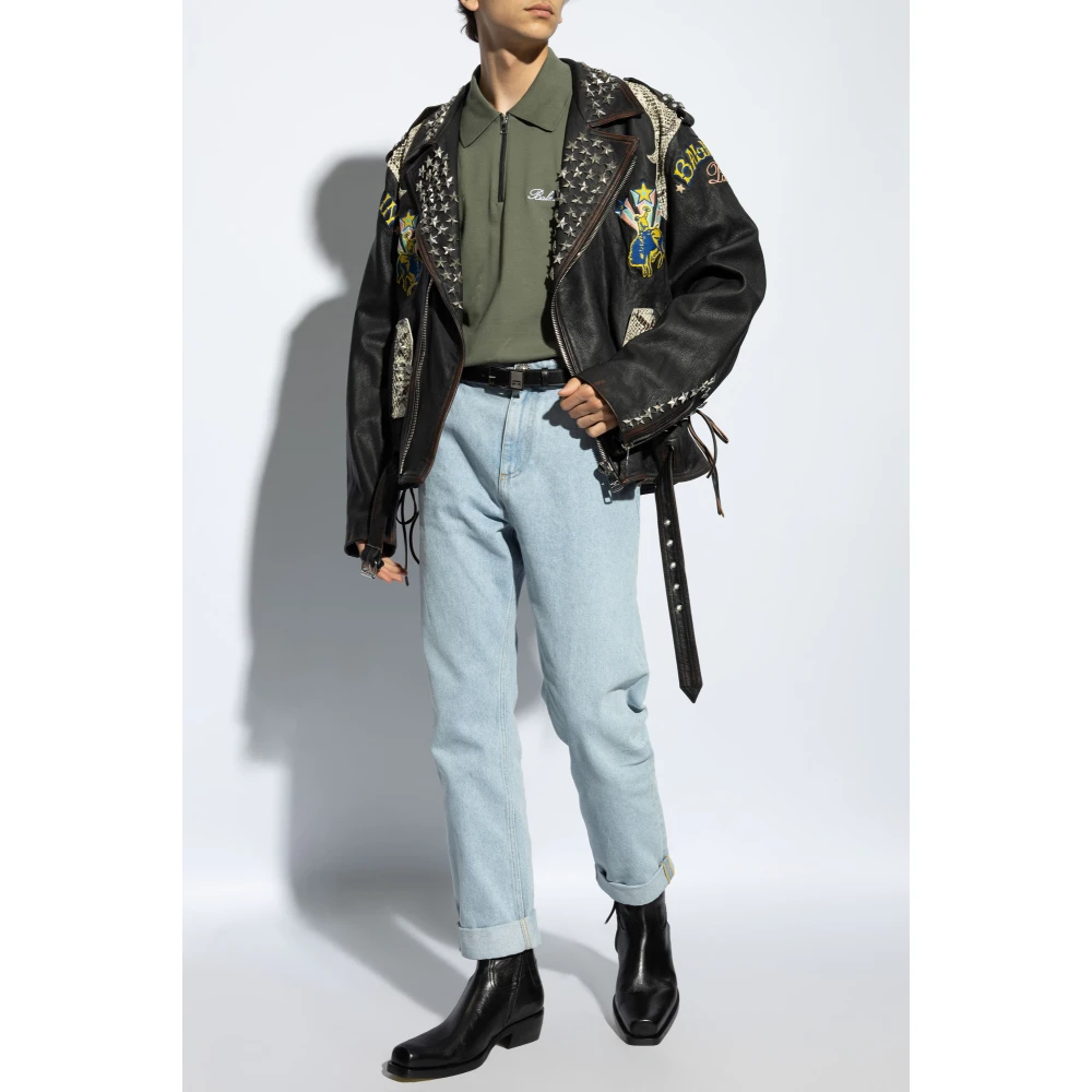 Balmain Polo met logo Green Heren