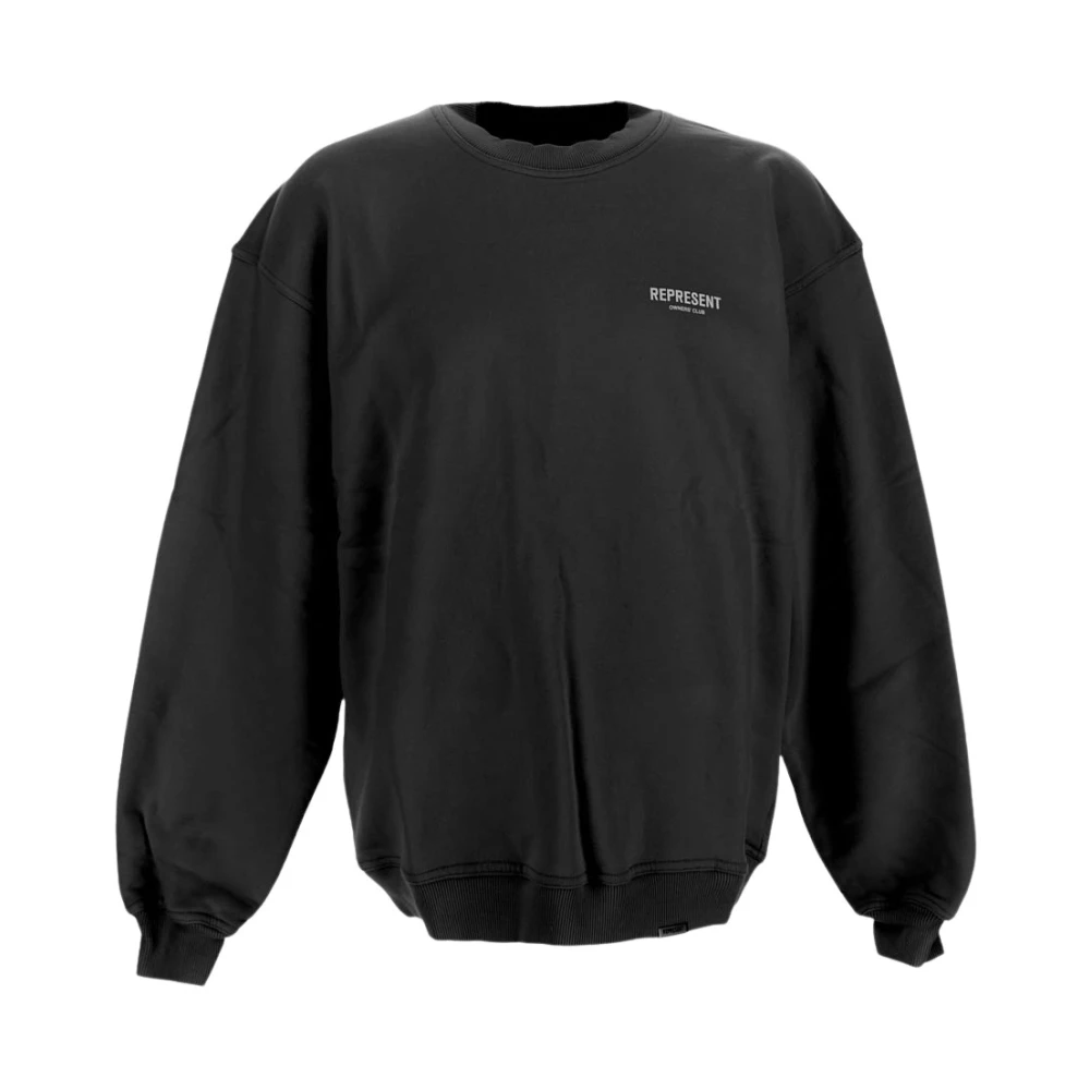 Represent Cotton Logo Sweatshirt Black Heren