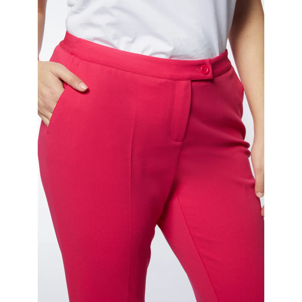 Fiorella Rubino Rechte Broek met Splitten Pink Dames