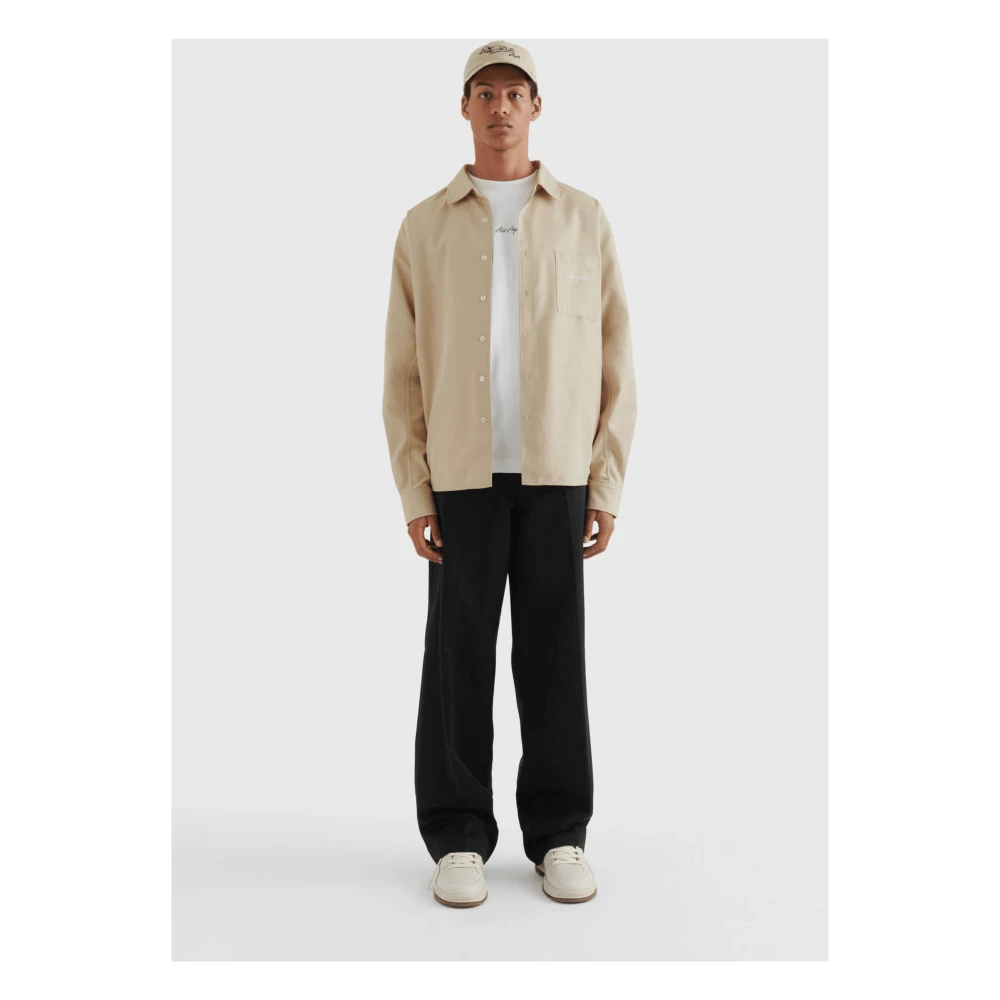 Axel Arigato Beige Flow Shirt Klassieke Kraag Beige Heren