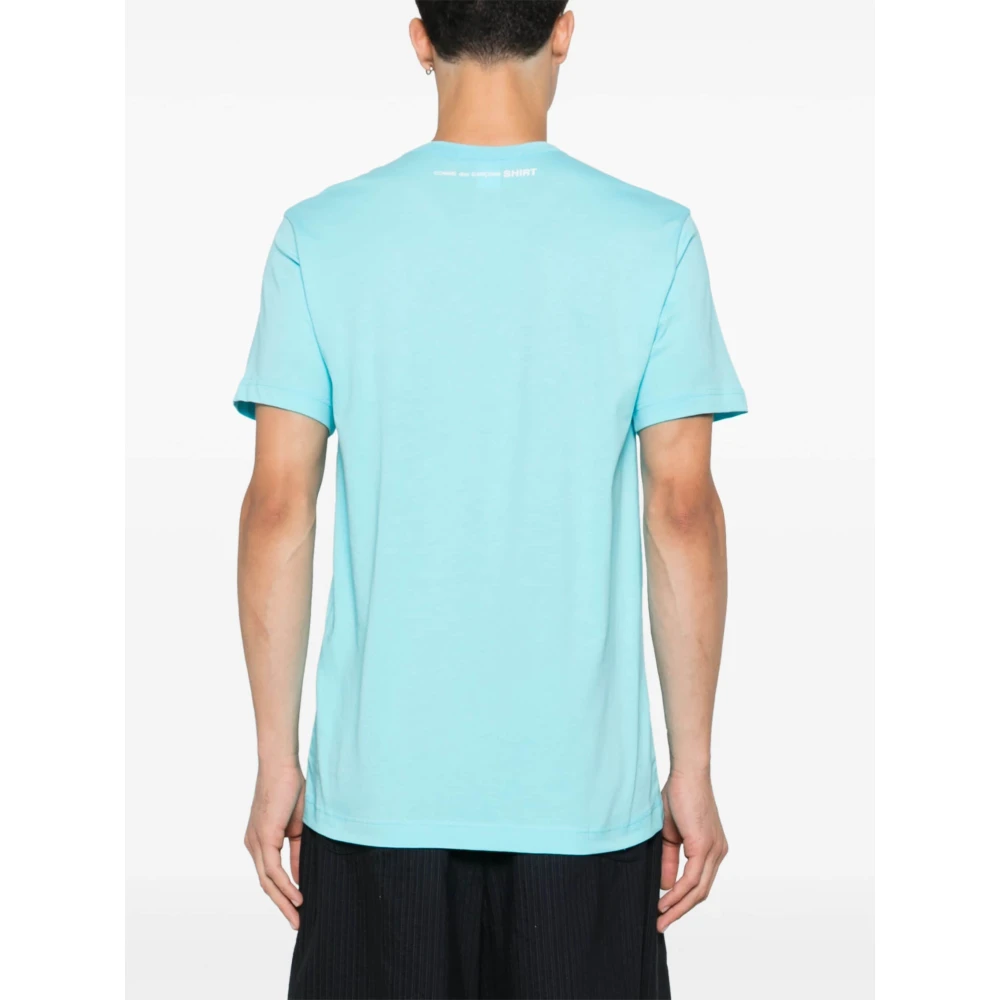 Comme des Garçons Lichtblauw Logo Print T-shirt Blue Heren