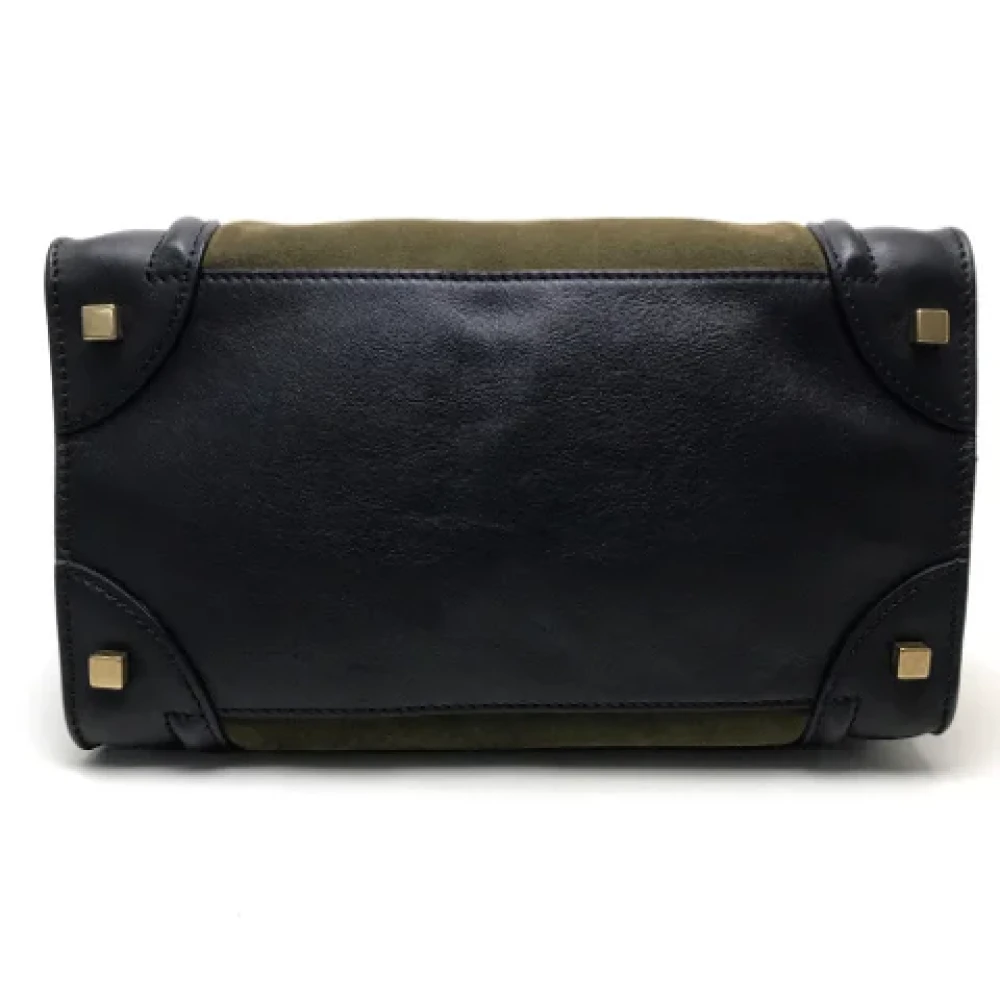 Celine Vintage Pre-owned Leather totes Green Dames
