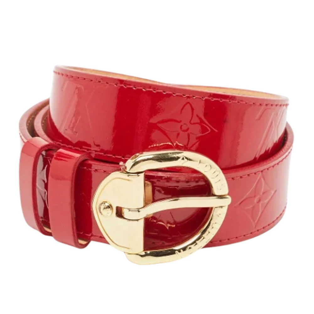 Louis Vuitton Vintage Pre-owned Leather belts Red Dames
