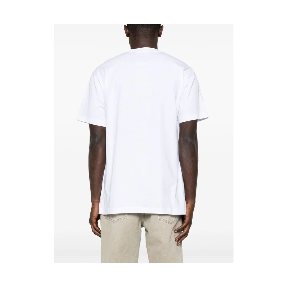 Moschino Witte Crew Neck T-shirt White Heren