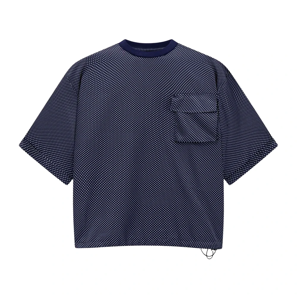 Giorgio Armani Men's Blue Printed Silk T-Shirt - T-Shirts - M - Tops