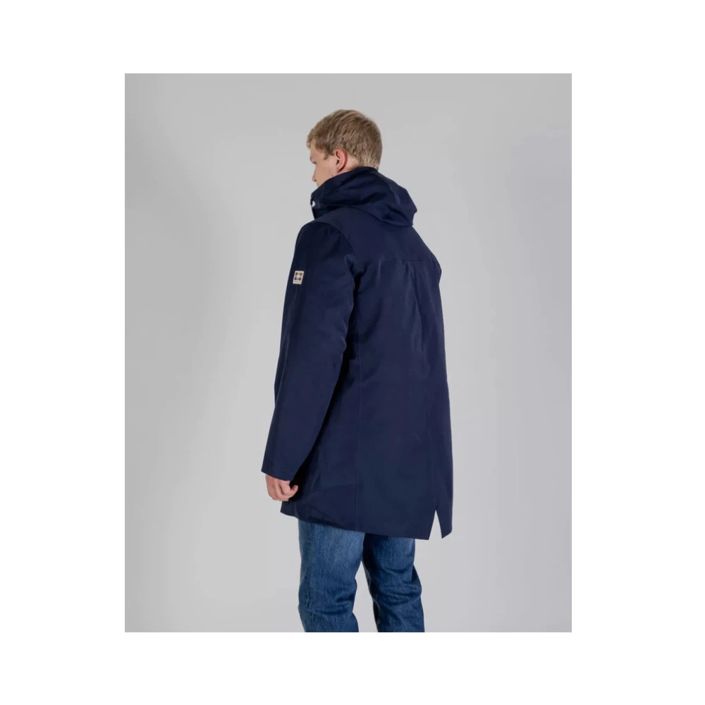 Aquascutum Afneembare donsparka Hydrostof Blue Heren