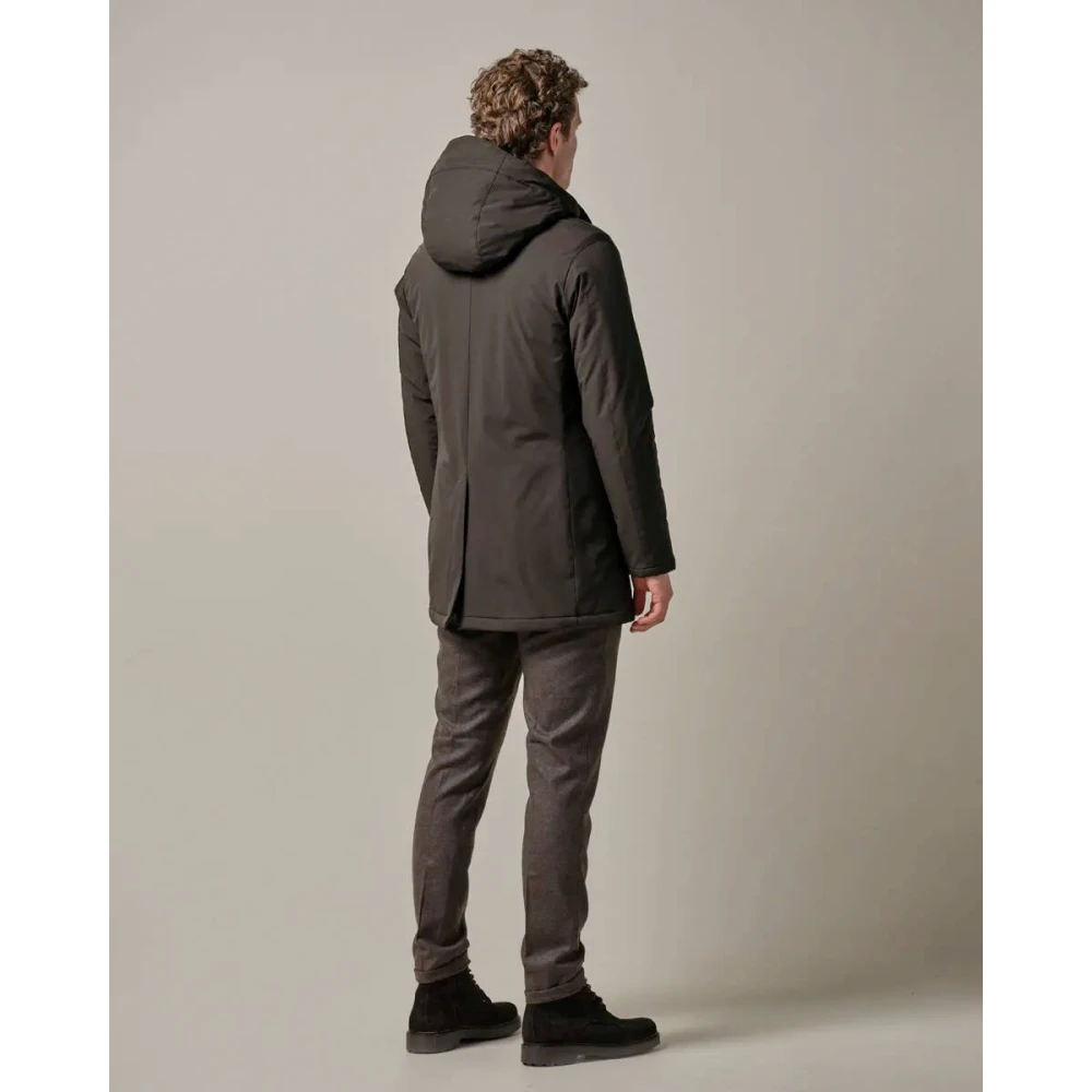 Profuomo Regenjas Lang Bruin Brown Heren