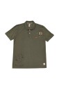 polo-vert-a-manches-courtes-peint-a-la-main