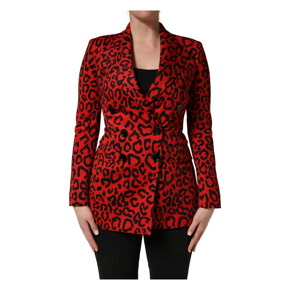 Dolce & Gabbana Women's Red Double-Breasted Coat Jacket - Blazers - 2XS - Jackets