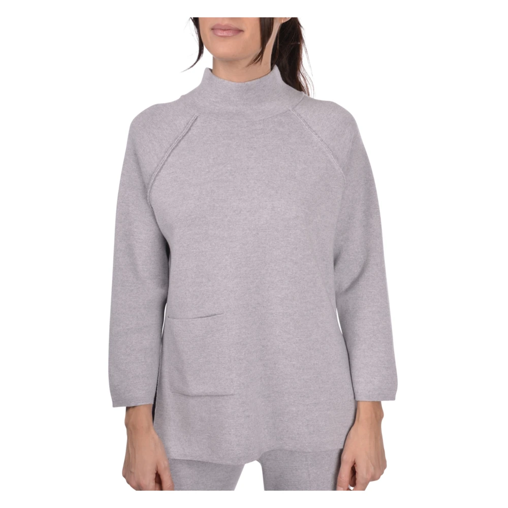 Gran Sasso Stijlvolle Lupetto Trui Gray Dames