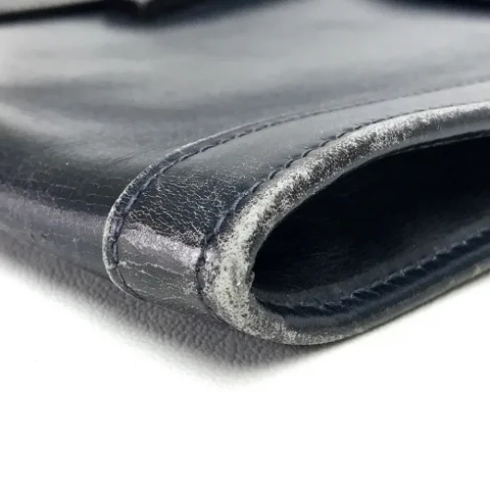 Hermès Vintage Pre-owned Leather clutches Blue Heren