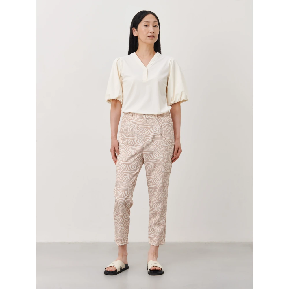 Jane Lushka Stijlvolle Ava Top in Ecru Beige Dames