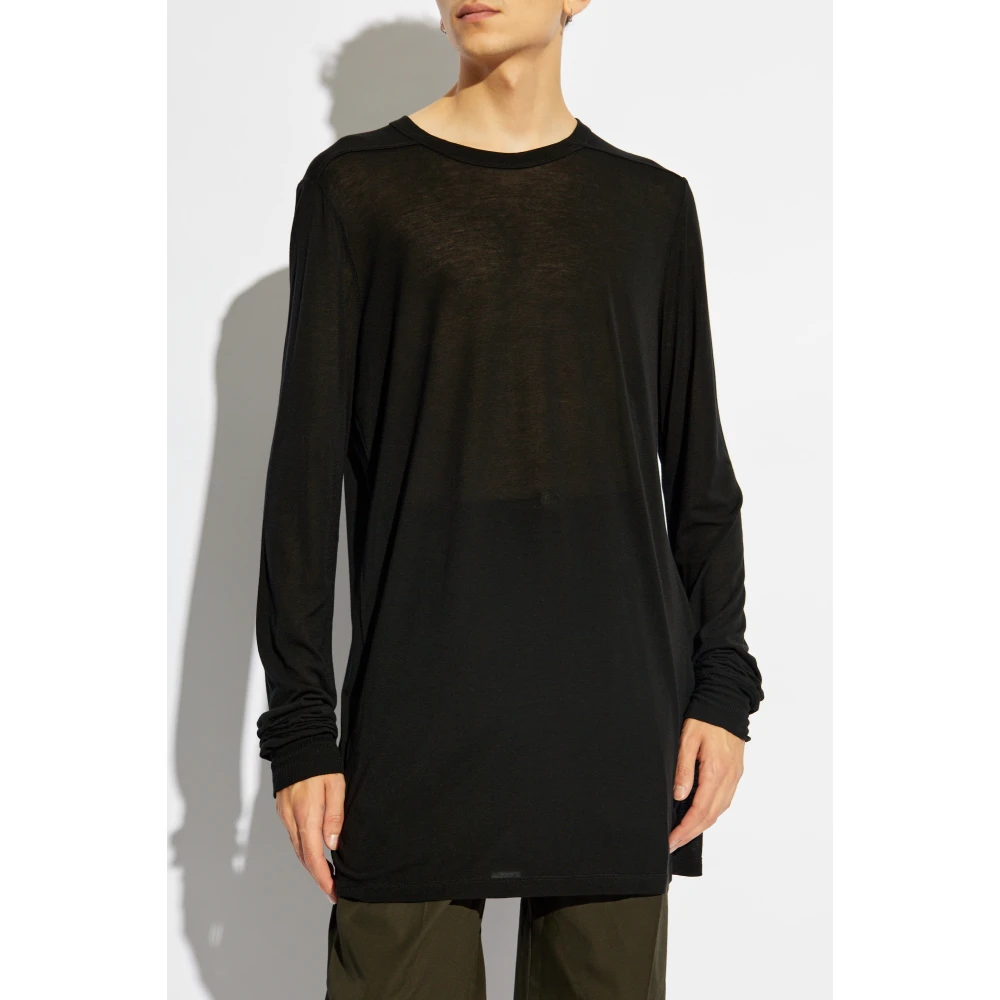 Rick Owens T-shirt Level LS T Black Heren
