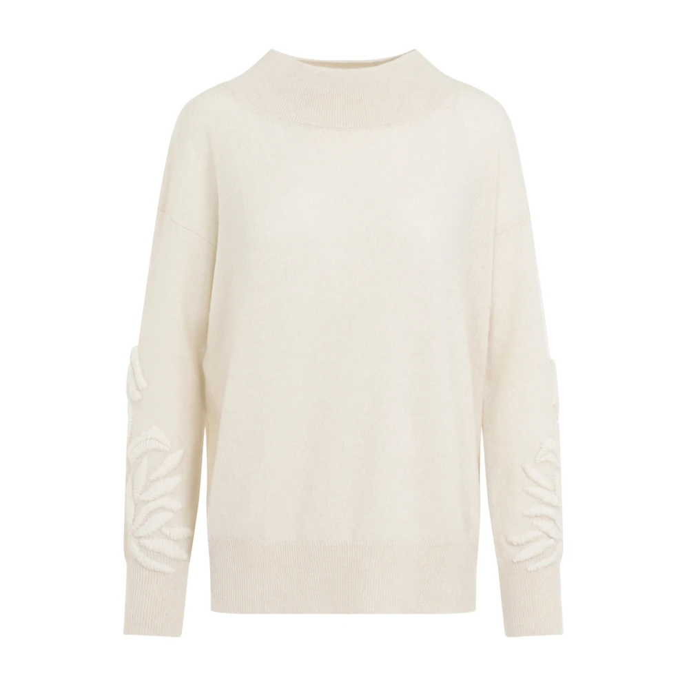 Ermanno Scervino Kasjmierbloem Sweater Nude Neutrals Beige Dames