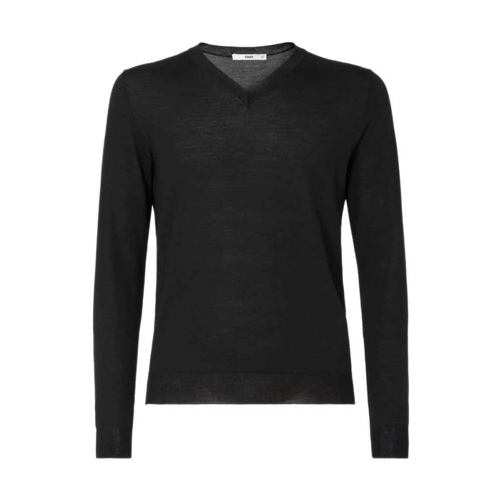 Fendi , Herren, Strickwaren, Schwarzk, Xl