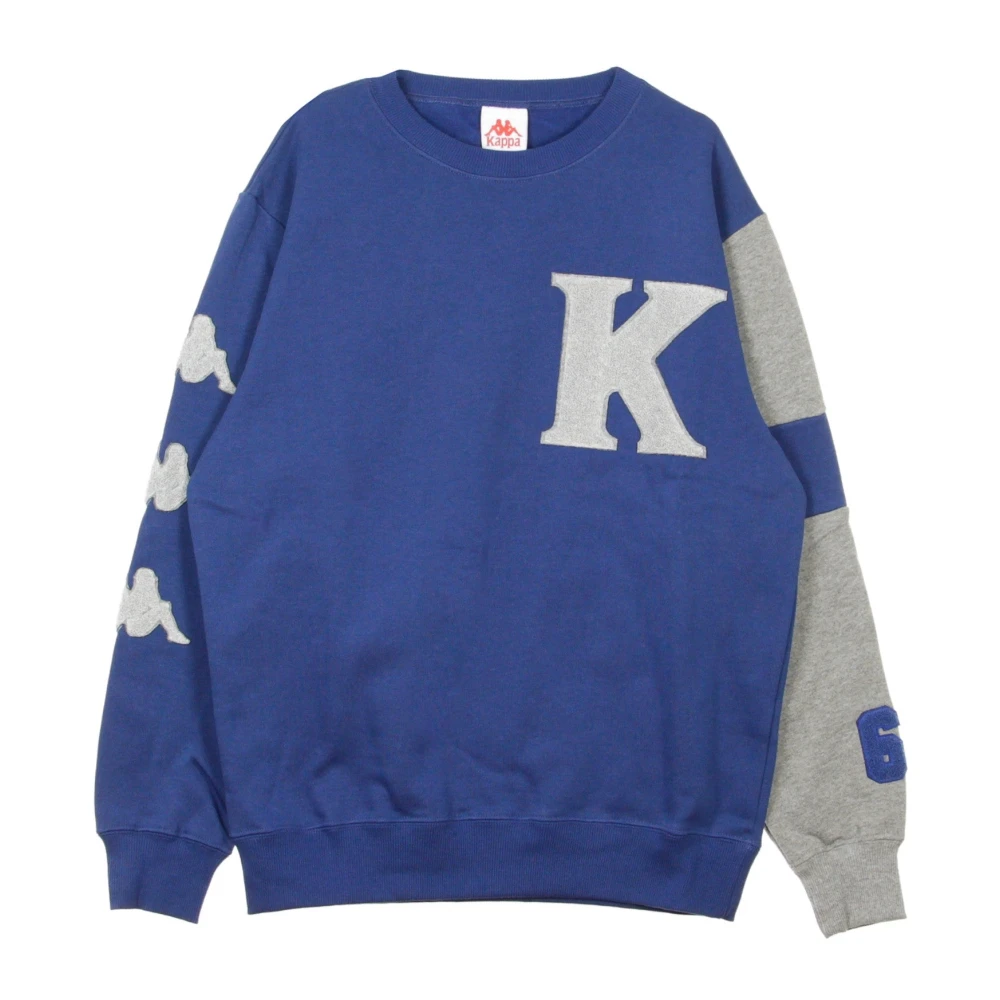 Kappa Blauwe Crewneck Sweatshirt voor Mannen Blue Heren