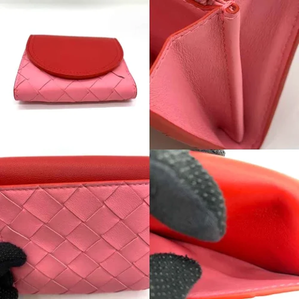 Bottega Veneta Vintage Pre-owned Leather wallets Red Dames