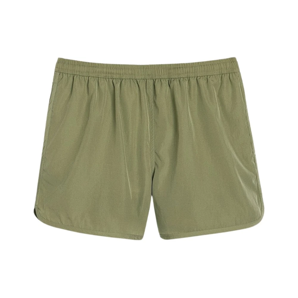 Ami Paris Nylon Zwemshorts Mesh Voering Green Heren