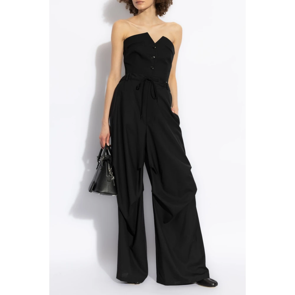 MM6 Maison Margiela Wijde broek Black Dames
