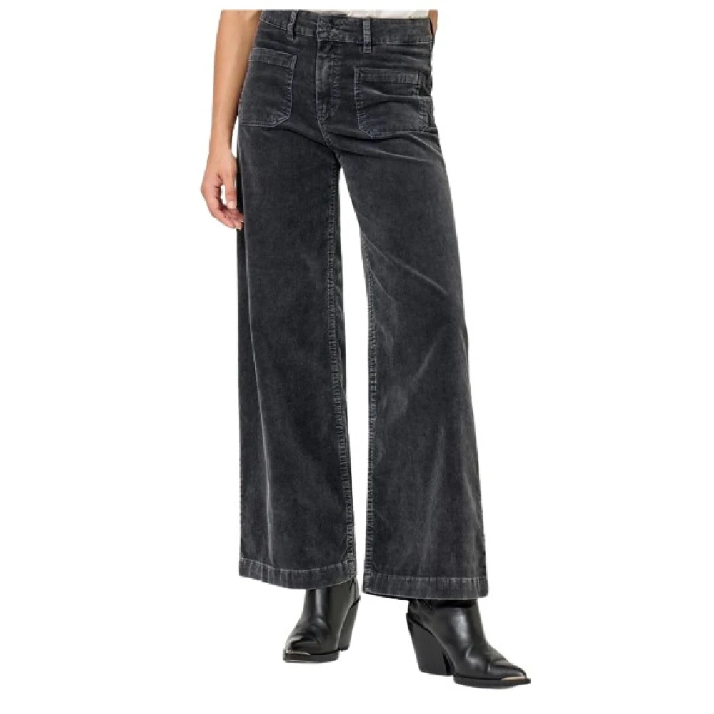 Five Jeans Gray Wide Jeans, Female, W28, Trousers