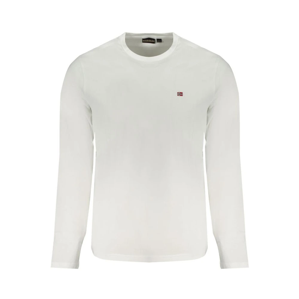 Napapijri Men's White Long Sleeve T-Shirts, 3XL, Long Sleeve T-Shirt