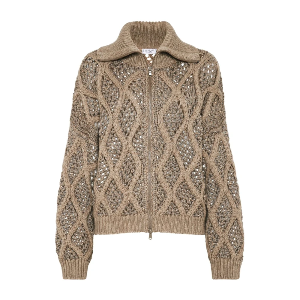 BRUNELLO CUCINELLI Luxe Sweaters Collectie Brown Dames