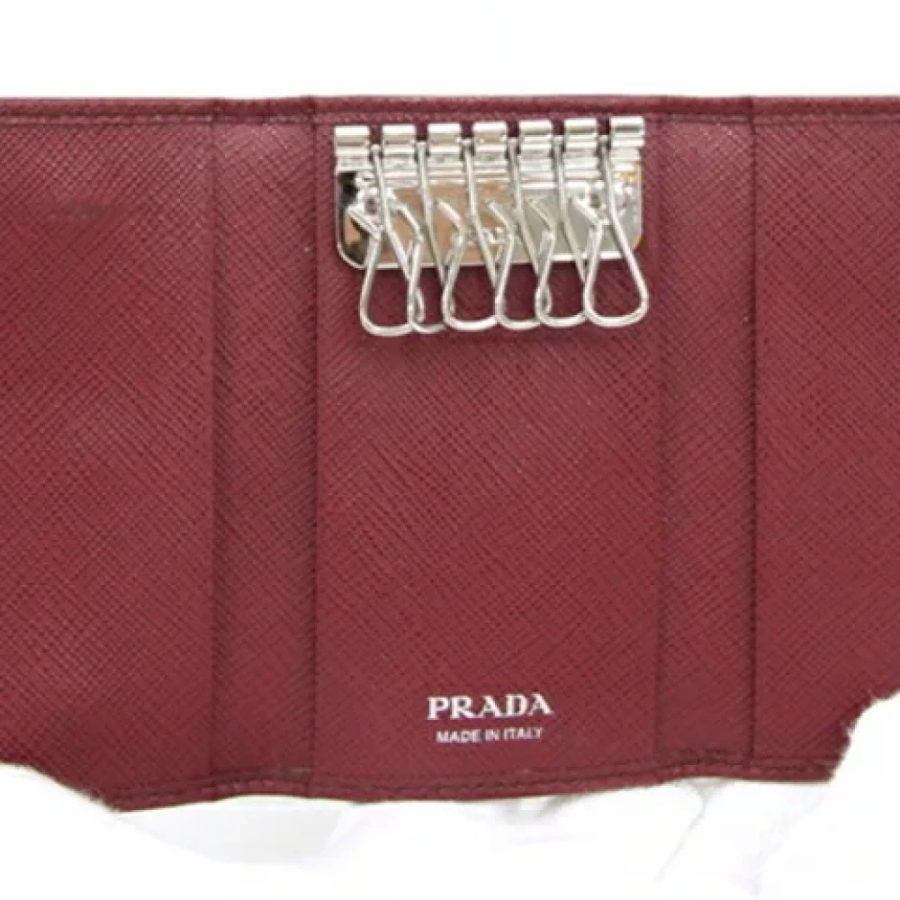 Prada Vintage Pre-owned Leather wallets Red Dames