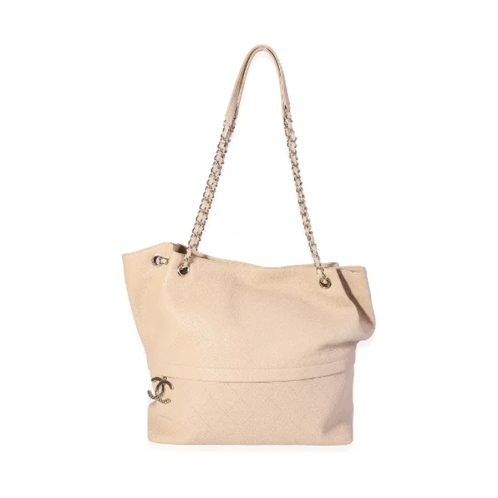Chanel Vintage Pre-owned Leather chanel-bags Beige Dames