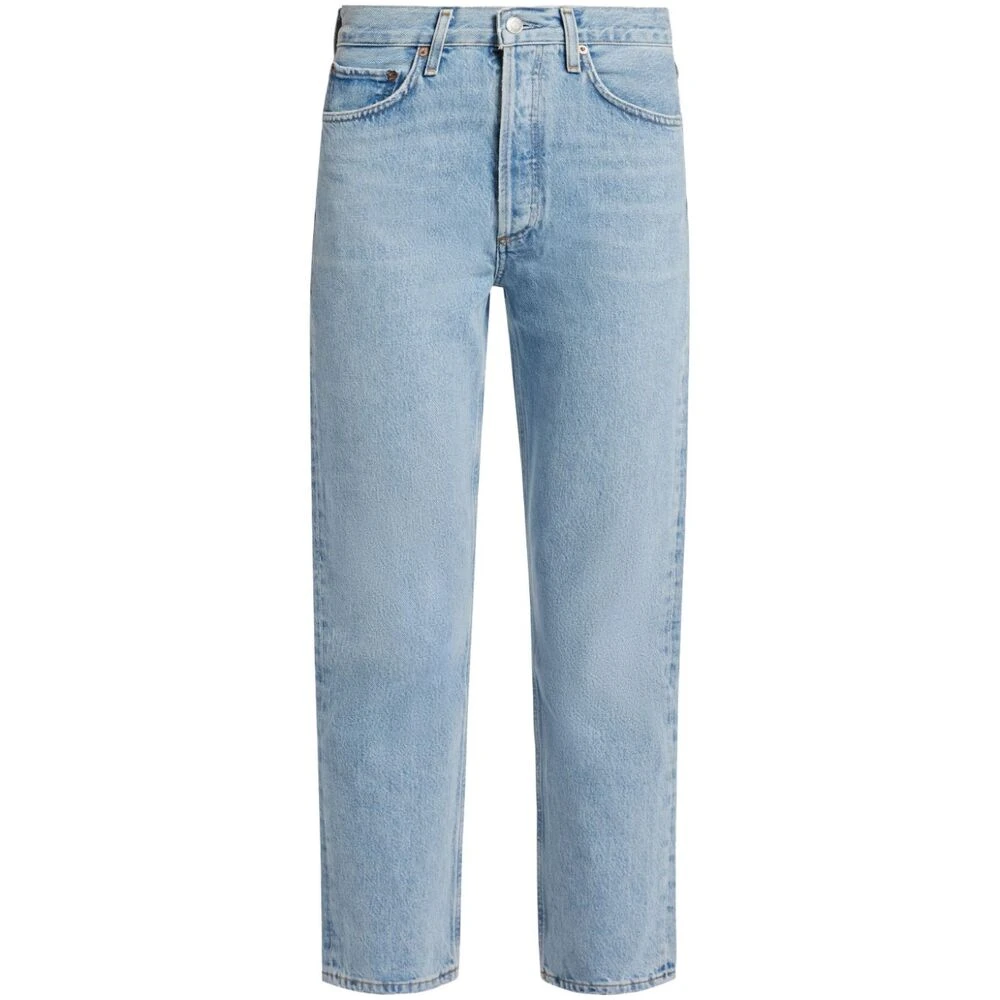 Agolde Lichtblauwe Slim Fit Jeans met Vervaagd Effect Blue Dames