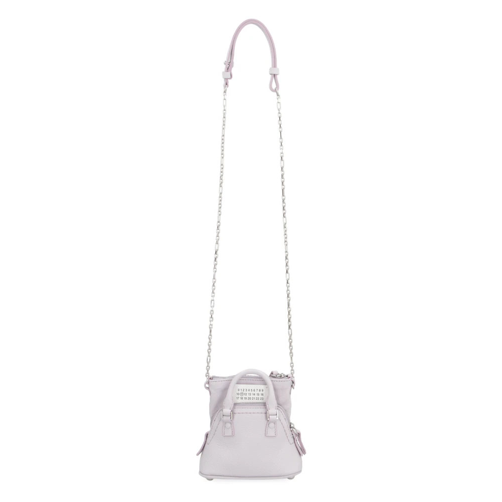 Maison Margiela Klassieke Leren Crossbody Tas Purple Dames