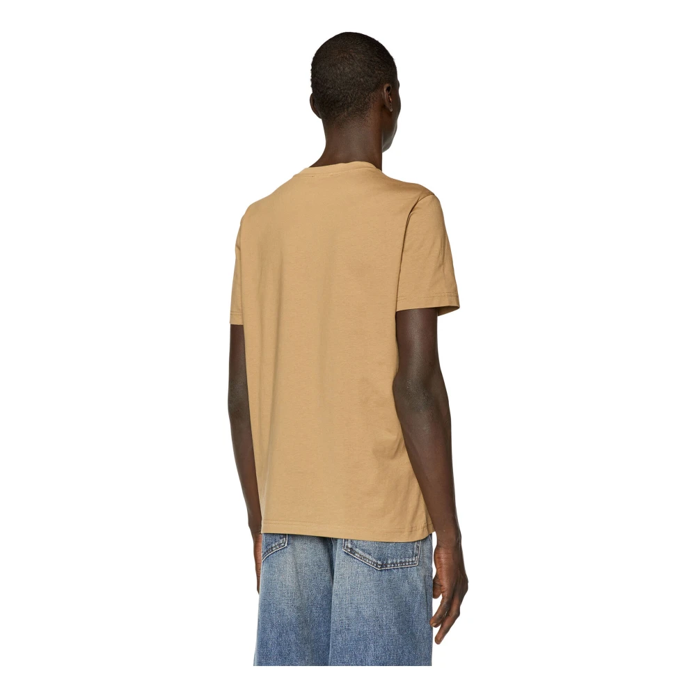 Diesel Organisch Katoenen Slim-Fit T-shirt Yellow Heren